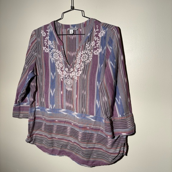 Coldwater Creek Embroidered Multi Color Tunic - Picture 1 of 7